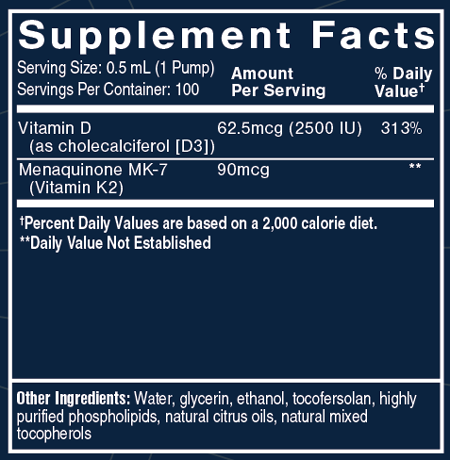Nanoemulsified D3K2 1.7 fl oz