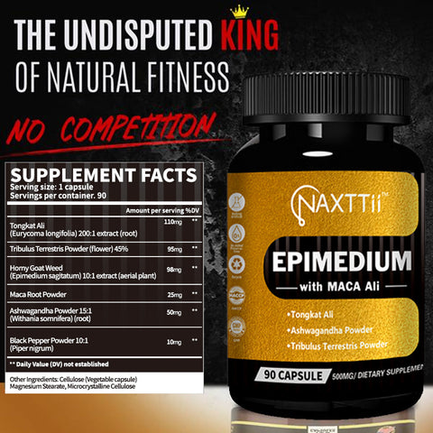 EPIMEDIUM Maca Root Powder Tongkat Aliand Tribulus Terrestris Powder 90 Capsules 500mg Dietary Supplement For Women And Men