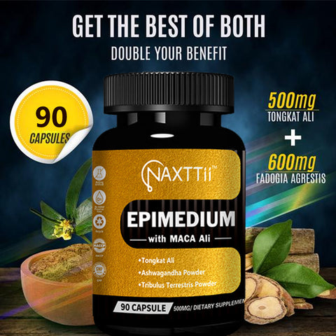 EPIMEDIUM Maca Root Powder Tongkat Aliand Tribulus Terrestris Powder 90 Capsules 500mg Dietary Supplement For Women And Men