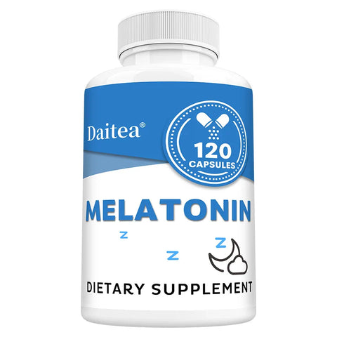 Melatonin Supplement Capsules 5 Mg - Natural Sleep Support, Relaxation and Calmness, Promotes Sleep Quality