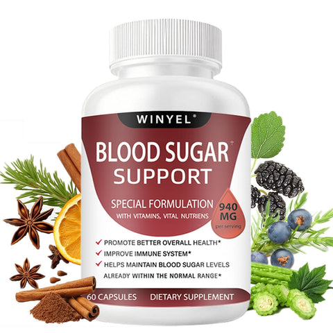 Blood Sugar Complex Pure Premium Supplement - Supports Healthy Blood Sugar Already Within Normal Range Natural With Cinnamon, Bitter Melon, Chromium, Mulberry, Alpha Lipoic Acid, Non-GMO, 60 Capsules