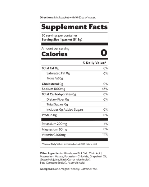 Grapefruit Electrolyte Drink Mix